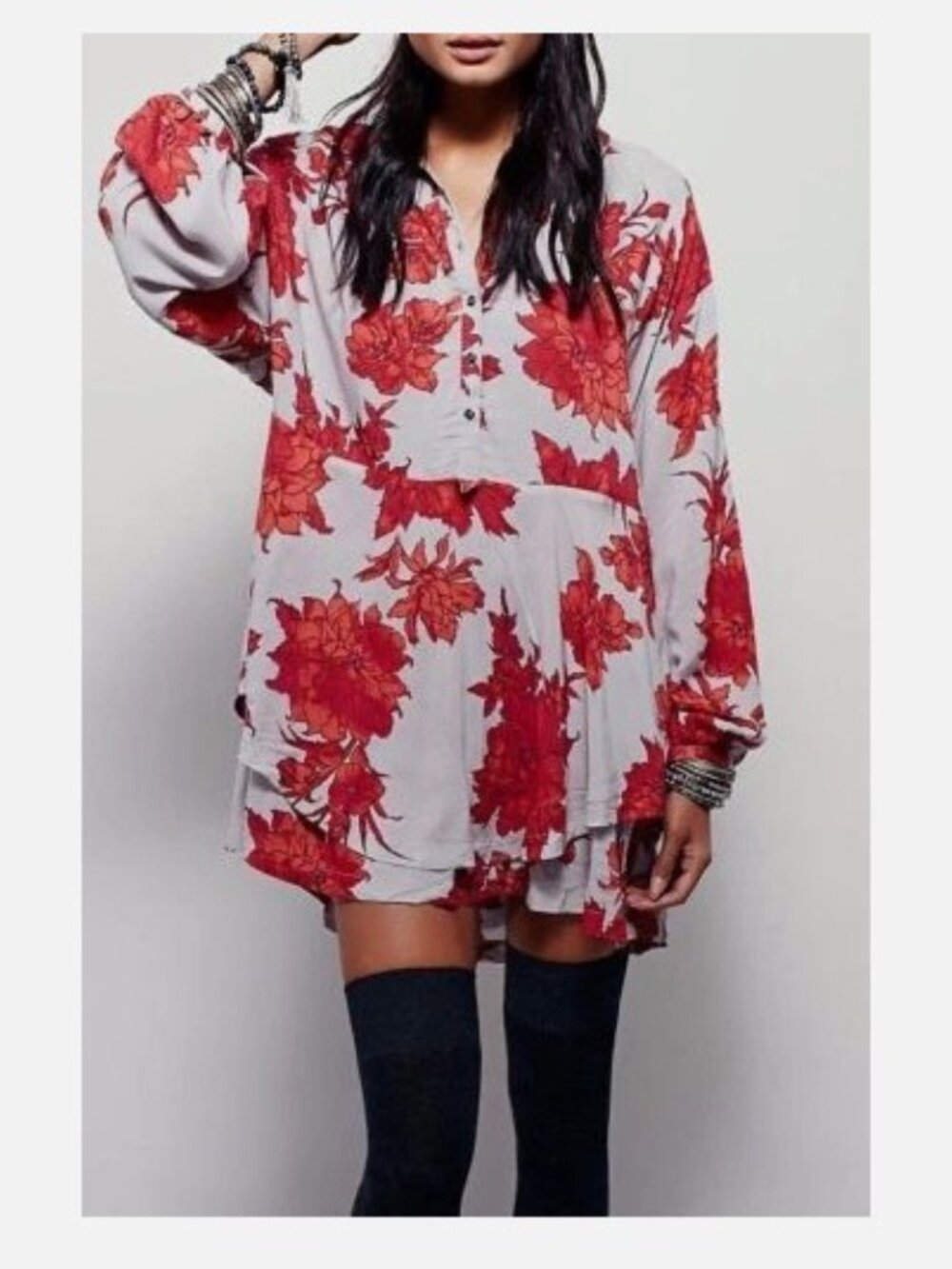 Free People Shake It Mini Relaxed Fit Dress Tunic Women Size M